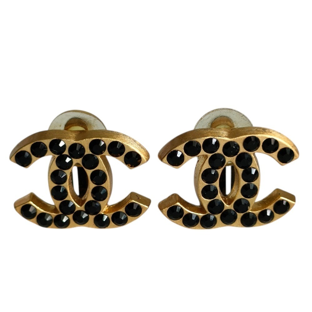 CHANEL Gold Logo Earrings - Picture 1 of 8